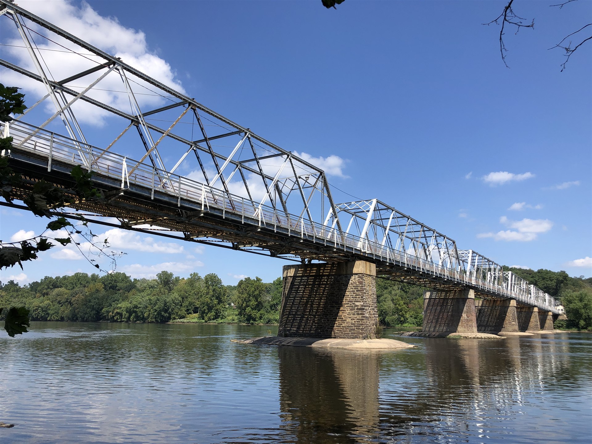 Washington Crossing Bridge from the Pennsylvania west bank