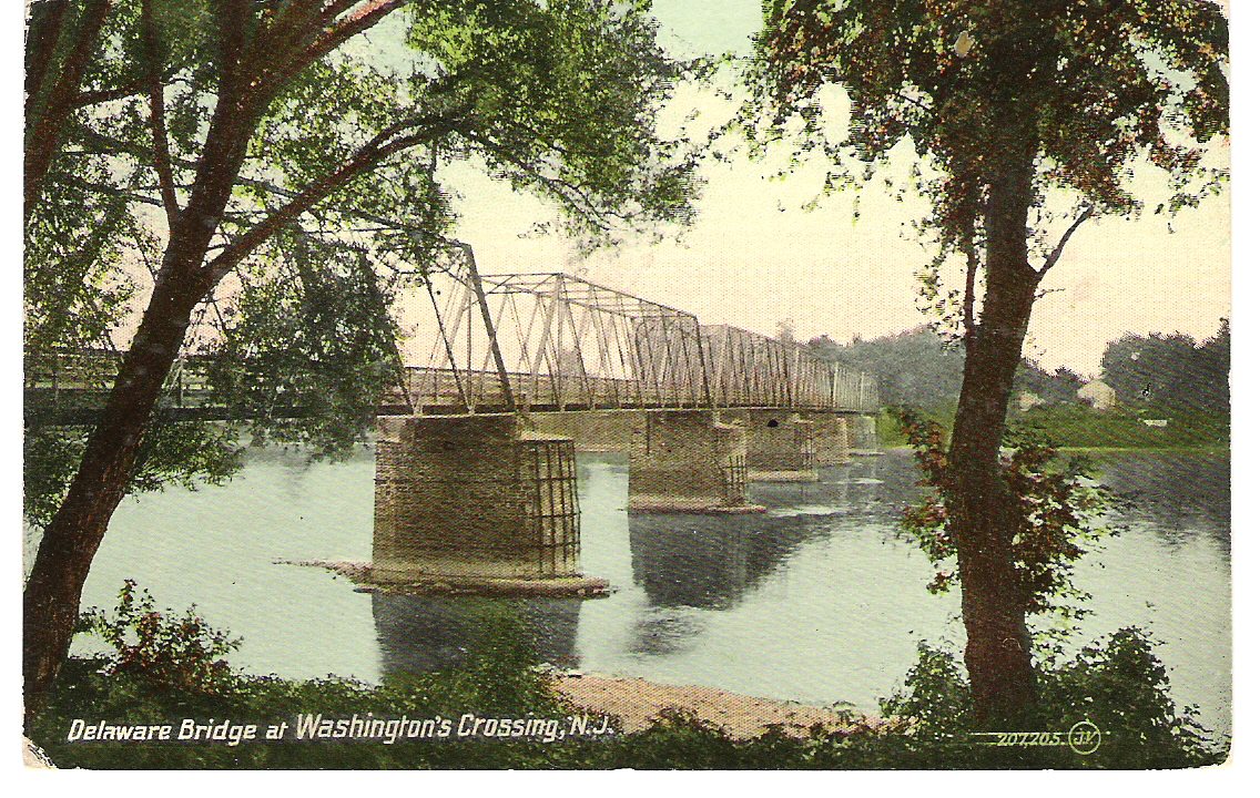 Early 20th century postcard of Washington Crossing Bridge